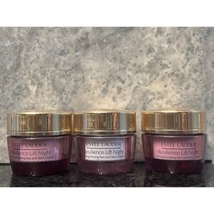 3x Estée Lauder Resilience Lift Night Firming/Sculpting Face & Neck Creme 0.5 oz